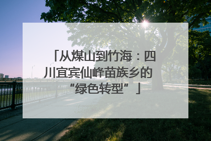 从煤山到竹海：四川宜宾仙峰苗族乡的“绿色转型”