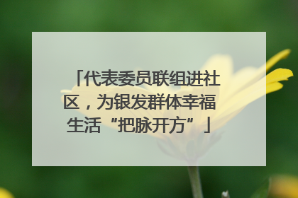 代表委员联组进社区，为银发群体幸福生活“把脉开方”
