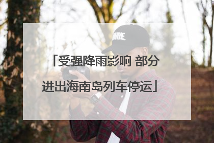 受强降雨影响 部分进出海南岛列车停运