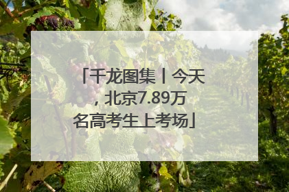 千龙图集丨今天，北京7.89万名高考生上考场