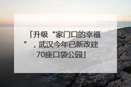 升级“家门口的幸福”，武汉今年已新改建70座口袋公园