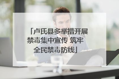 卢氏县多举措开展禁毒集中宣传 筑牢全民禁毒防线
