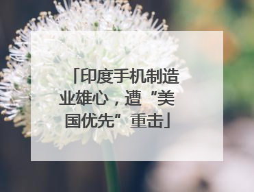 印度手机制造业雄心，遭“美国优先”重击