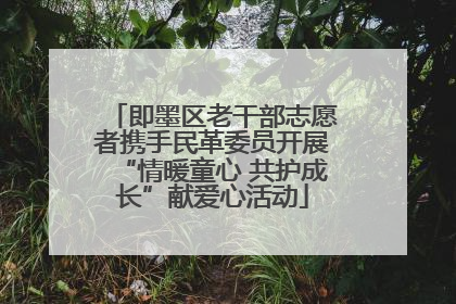 即墨区老干部志愿者携手民革委员开展“情暖童心 共护成长”献爱心活动