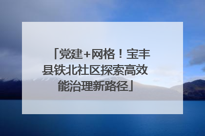 党建+网格！宝丰县铁北社区探索高效能治理新路径