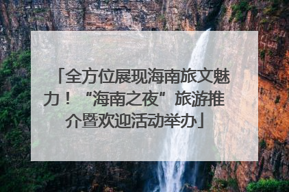 全方位展现海南旅文魅力！“海南之夜”旅游推介暨欢迎活动举办