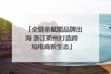 全链条赋能品牌出海 浙江衢州打造跨境电商新生态