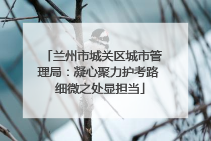 兰州市城关区城市管理局：凝心聚力护考路 细微之处显担当