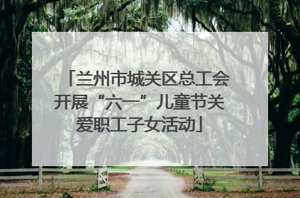 兰州市城关区总工会开展“六一”儿童节关爱职工子女活动