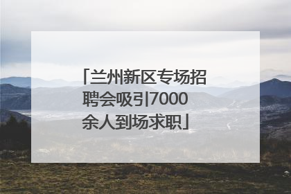 兰州新区专场招聘会吸引7000余人到场求职
