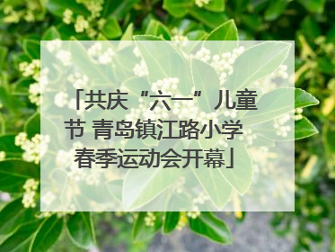 共庆“六一”儿童节 青岛镇江路小学春季运动会开幕