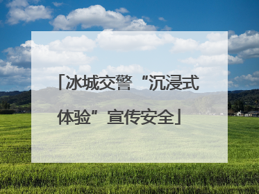 冰城交警“沉浸式体验”宣传安全