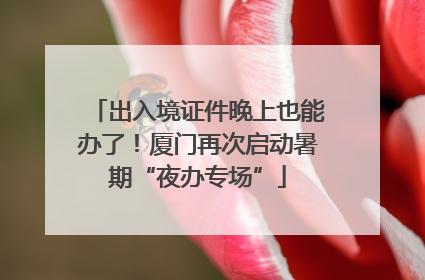 出入境证件晚上也能办了！厦门再次启动暑期“夜办专场”