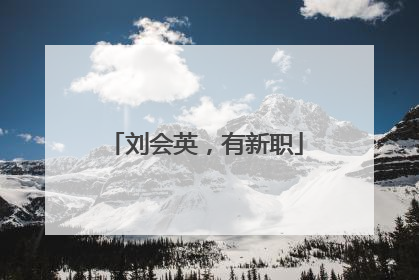 刘会英，有新职