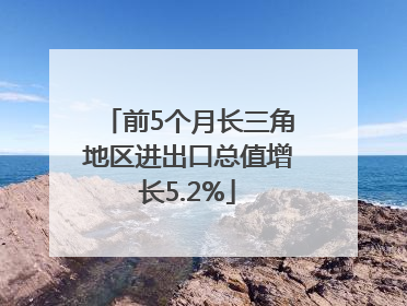 前5个月长三角地区进出口总值增长5.2%