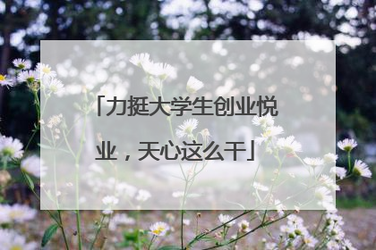 力挺大学生创业悦业，天心这么干