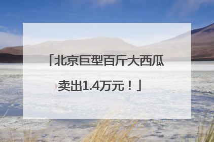 北京巨型百斤大西瓜卖出1.4万元！