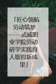 匠心领航 劳动筑梦——武威职业学院劳动研学实践育人取得新成果