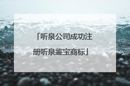 听泉公司成功注册听泉鉴宝商标