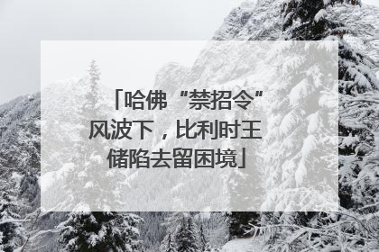 哈佛“禁招令”风波下，比利时王储陷去留困境