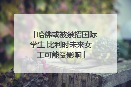 哈佛或被禁招国际学生 比利时未来女王可能受影响