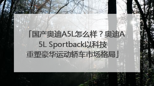 国产奥迪A5L怎么样？奥迪A5L Sportback以科技重塑豪华运动轿车市场格局