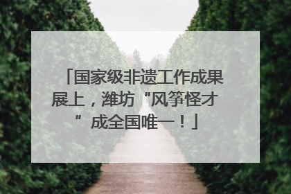 国家级非遗工作成果展上，潍坊“风筝怪才”成全国唯一！