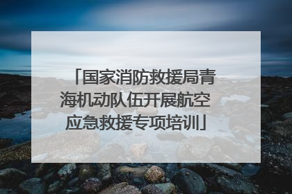 国家消防救援局青海机动队伍开展航空应急救援专项培训
