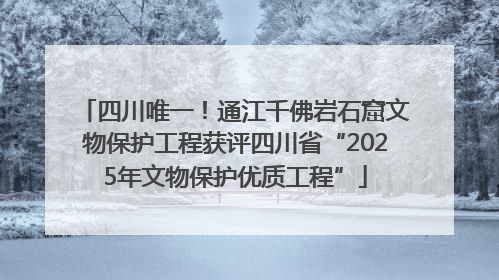 四川唯一！通江千佛岩石窟文物保护工程获评四川省“2025年文物保护优质工程”