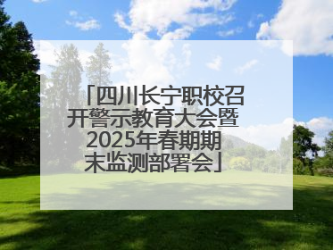 四川长宁职校召开警示教育大会暨2025年春期期末监测部署会