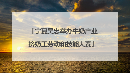 宁夏吴忠举办牛奶产业挤奶工劳动和技能大赛