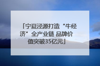 宁夏泾源打造“牛经济”全产业链 品牌价值突破35亿元