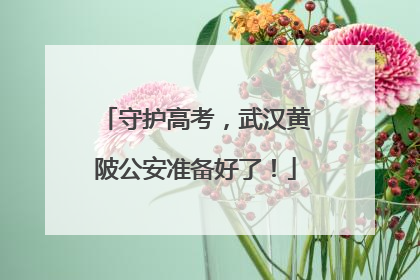 守护高考，武汉黄陂公安准备好了！
