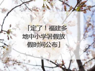 定了！福建多地中小学暑假放假时间公布