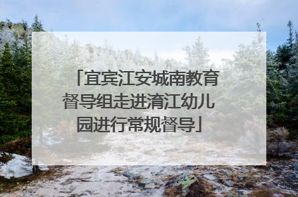 宜宾江安城南教育督导组走进淯江幼儿园进行常规督导