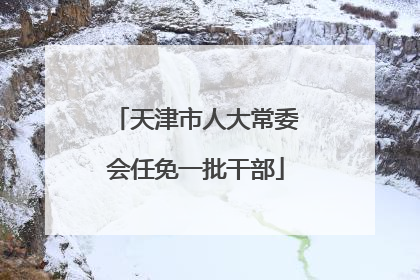 天津市人大常委会任免一批干部