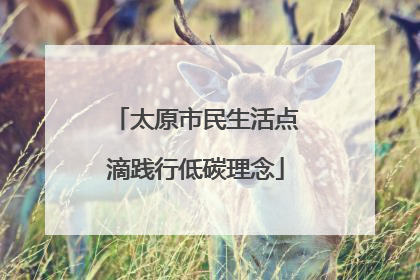 太原市民生活点滴践行低碳理念