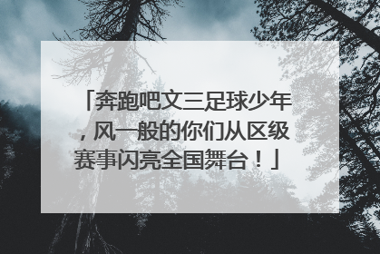 奔跑吧文三足球少年，风一般的你们从区级赛事闪亮全国舞台！