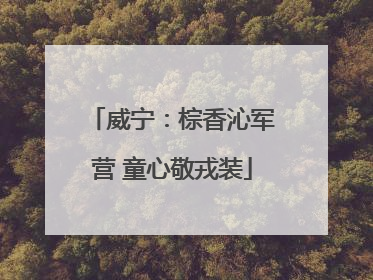 威宁：棕香沁军营 童心敬戎装