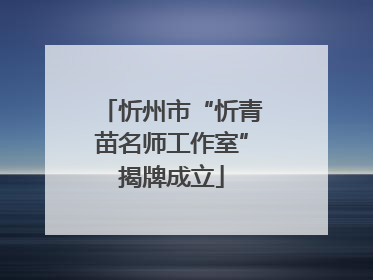 忻州市“忻青苗名师工作室”揭牌成立