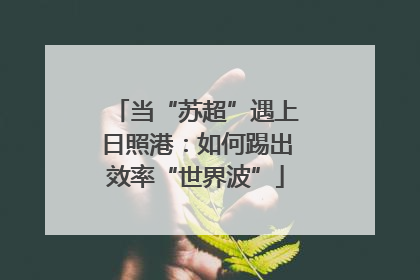 当“苏超”遇上日照港：如何踢出效率“世界波”