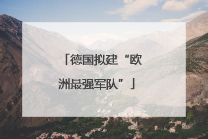 德国拟建“欧洲最强军队”