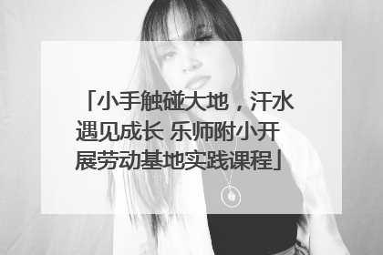 小手触碰大地，汗水遇见成长 乐师附小开展劳动基地实践课程