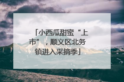 小西瓜甜蜜“上市”，顺义区北务镇进入采摘季