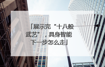 展示完“十八般武艺”，具身智能下一步怎么走