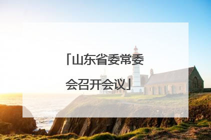 山东省委常委会召开会议