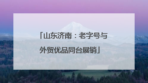 山东济南：老字号与外贸优品同台展销