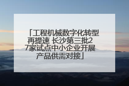 工程机械数字化转型再提速 长沙第三批27家试点中小企业开展产品供需对接