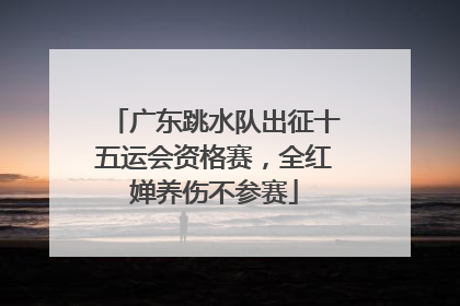广东跳水队出征十五运会资格赛，全红婵养伤不参赛