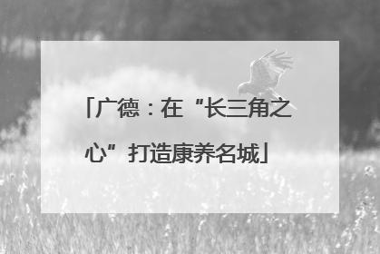 广德：在“长三角之心”打造康养名城